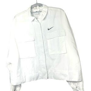 Nike Women's Cropped Utility Jacket in White Size Med
